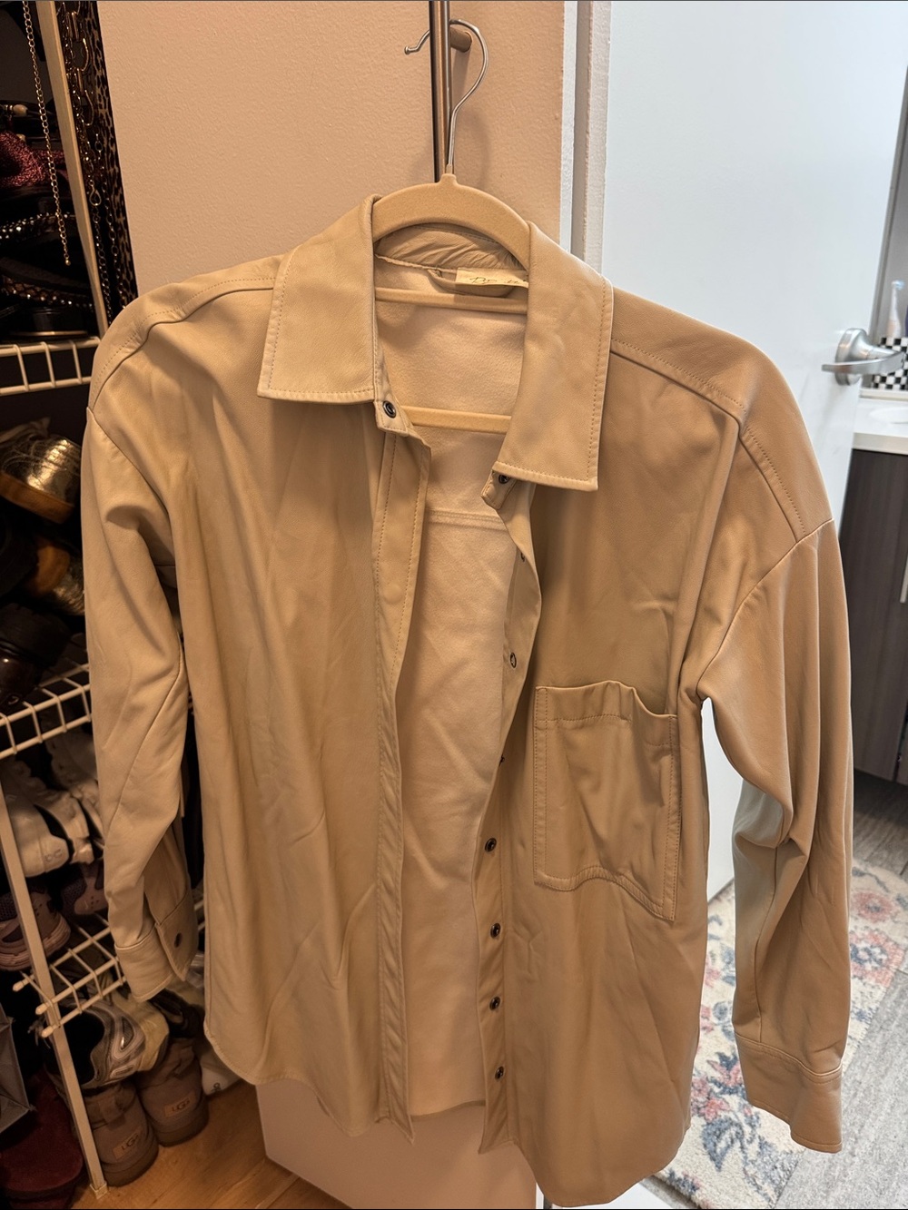RD Style Beige Leather Jacket